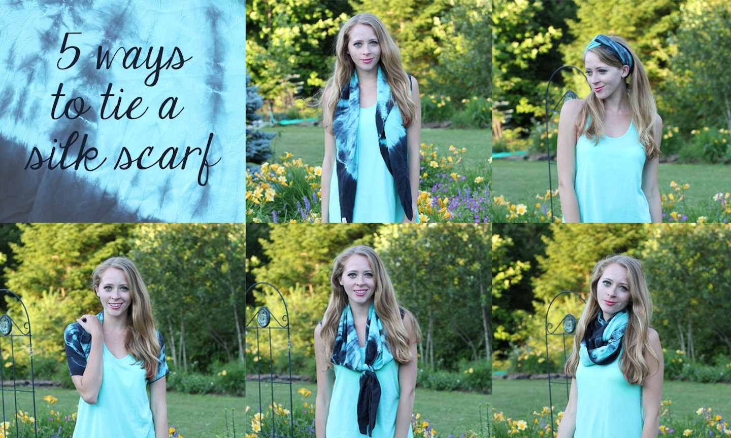 5 ways to tie a silk scarf in summer