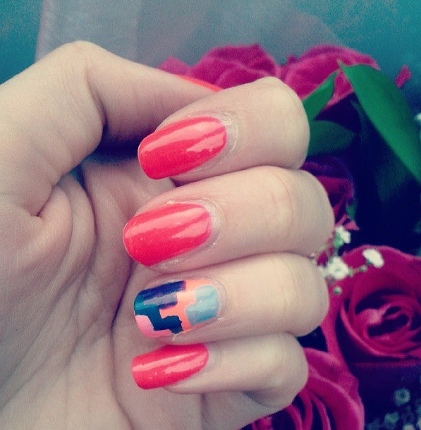 geometric nail art pinky's nails toronto