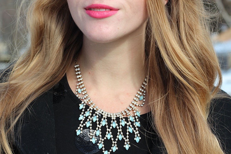 blue statement necklace turquoise