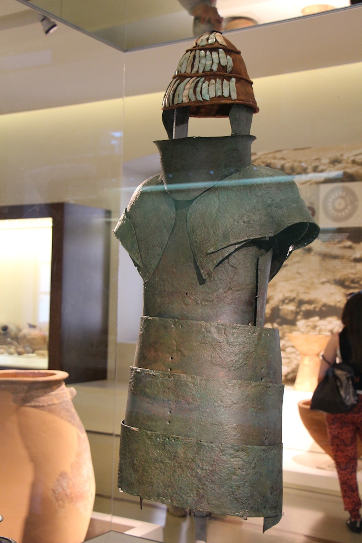 bronze armour archeological museum of nauplion