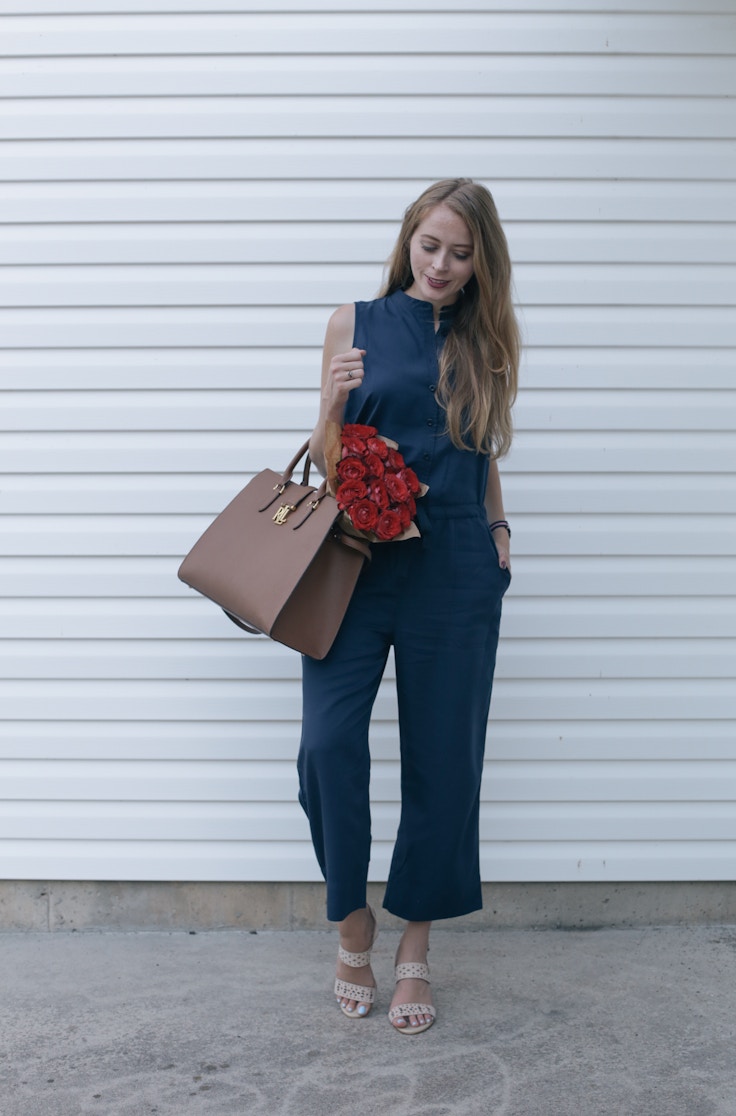 casual office outfit jumpsuit (1 of 5)