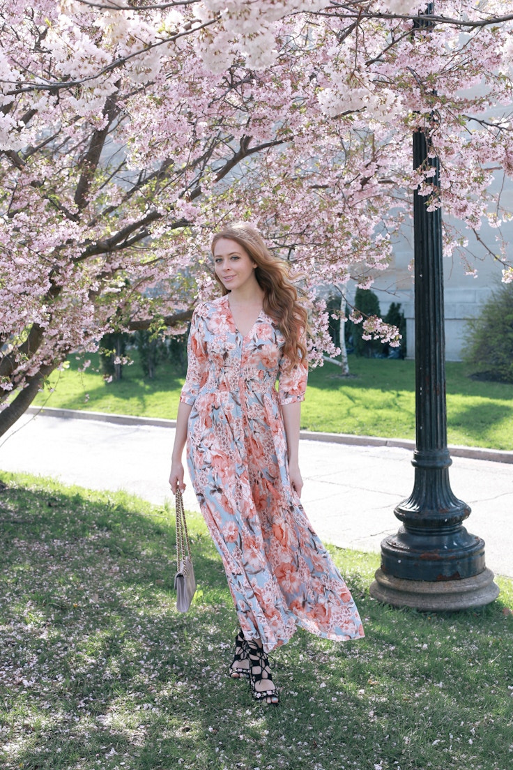 cherry blossom print dress (1 of 11)