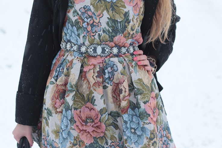chicwish floral dress anthro belt