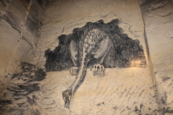 dragon drawing maastricht caves