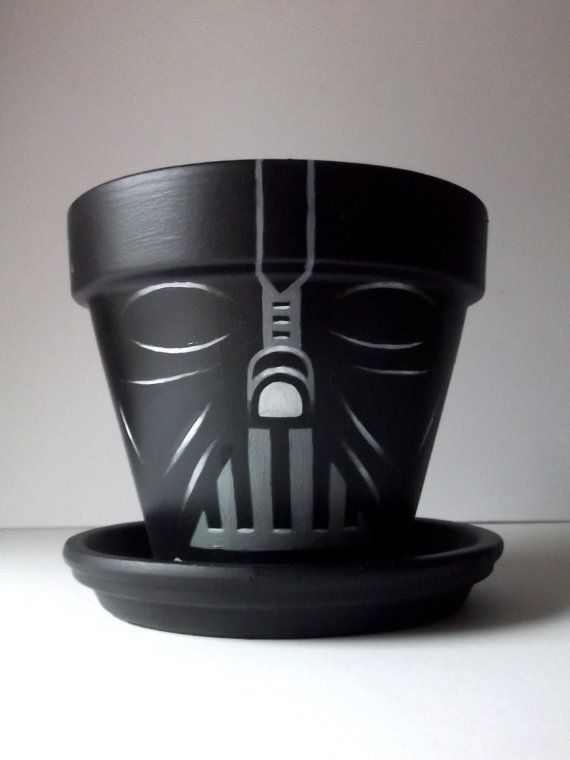 father's day gift idea darth vader flower pot