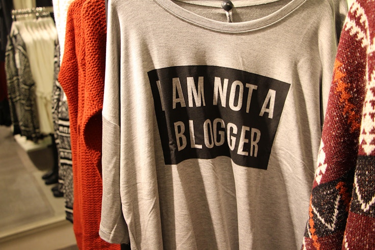 i am not a blogger tshirt