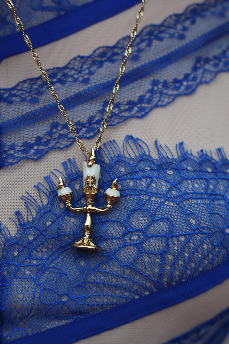 lumiere disney couture necklace