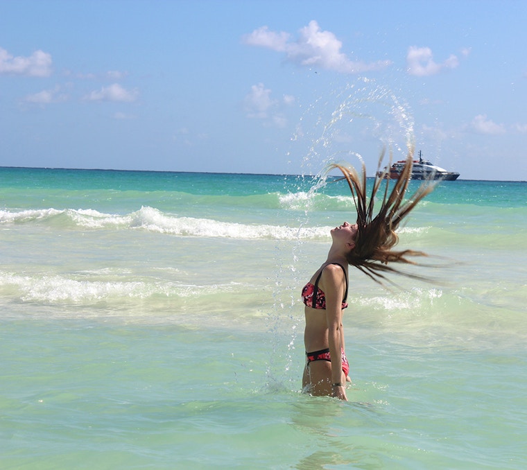 mermaid ocean hair flip picture