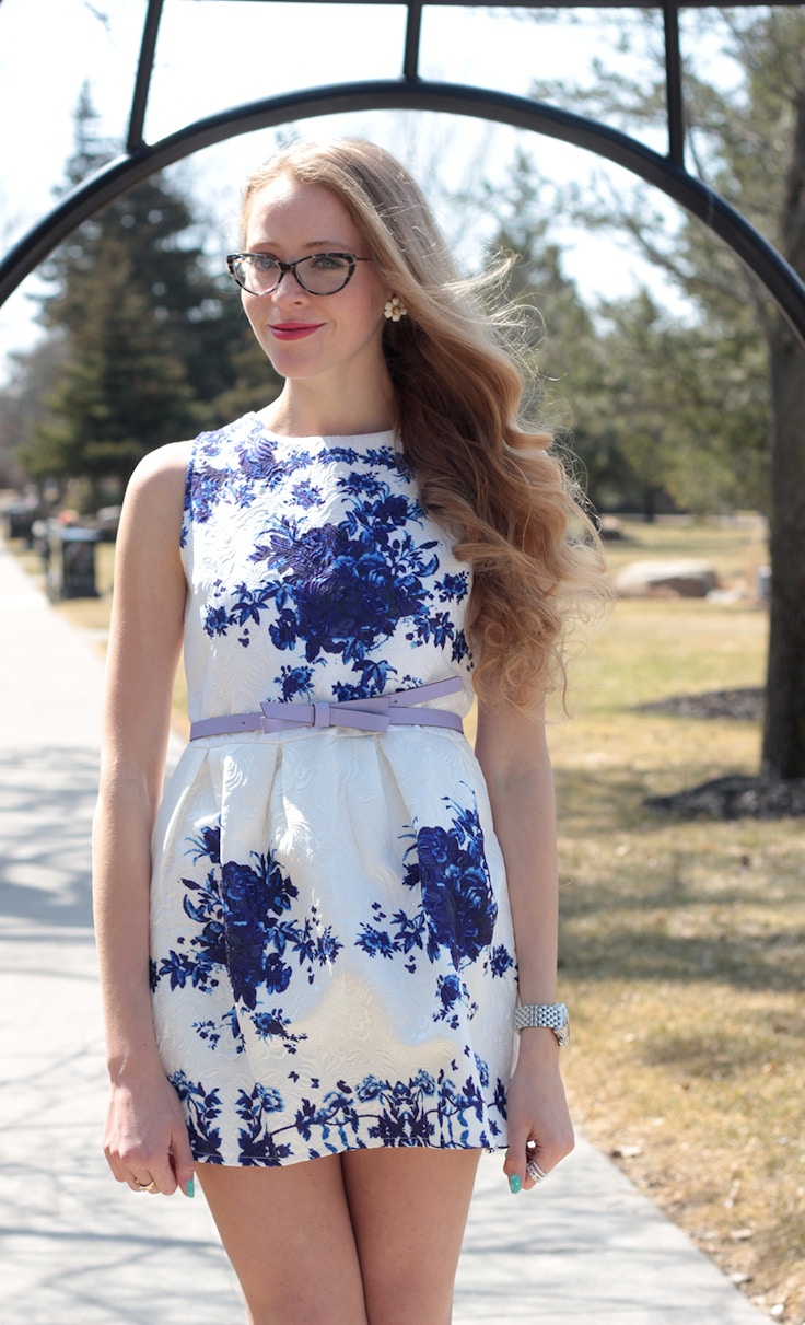 natalie ast style ambassador blue and white dress