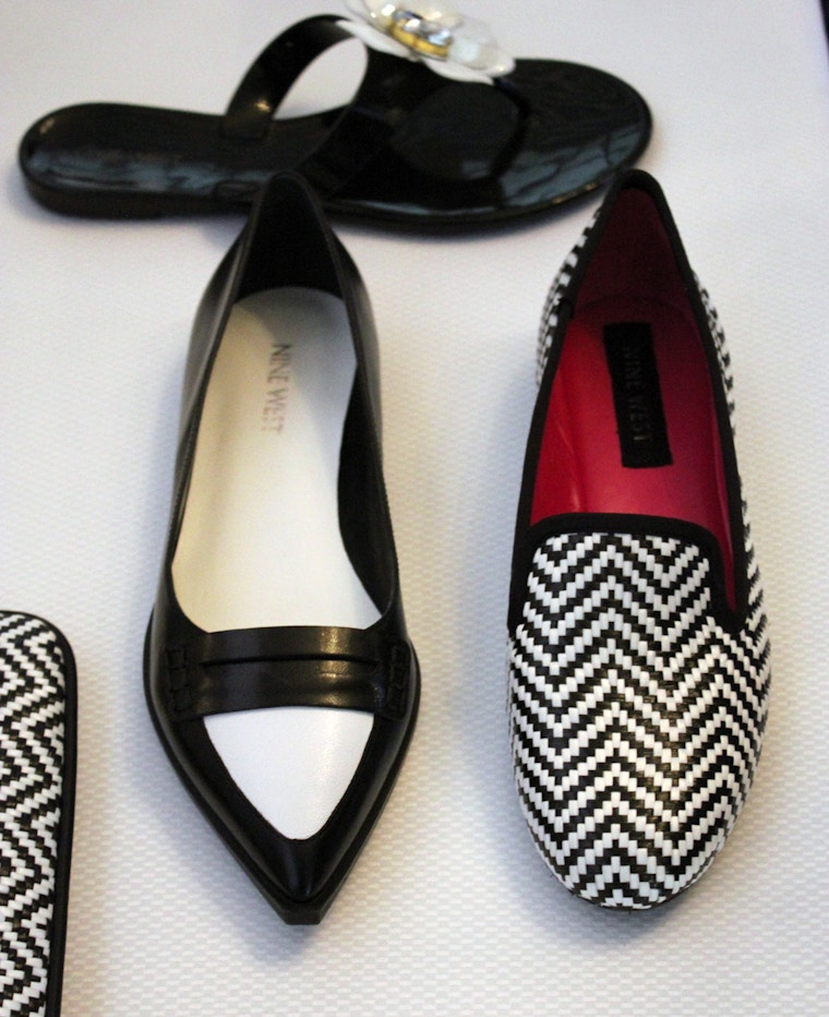 nine west spring 2014 black and white shoes