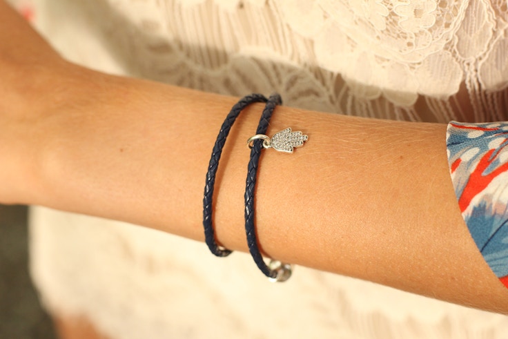 pandora leather bracelet khamsa
