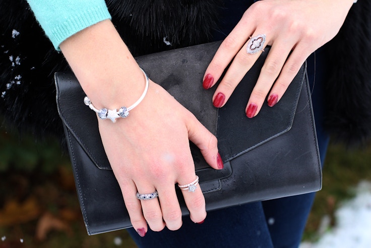 pandora winter collection rings sparkling lace