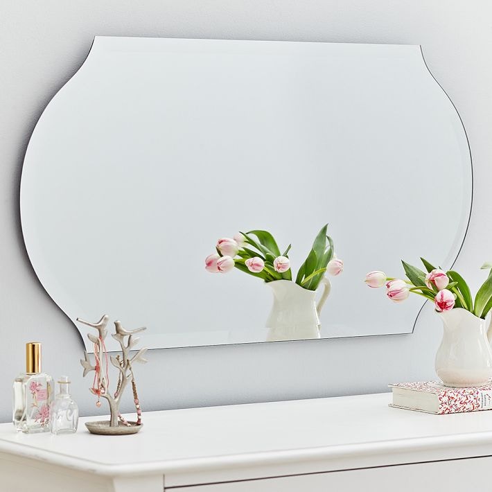 pbteen romantic mirror to make small space larger