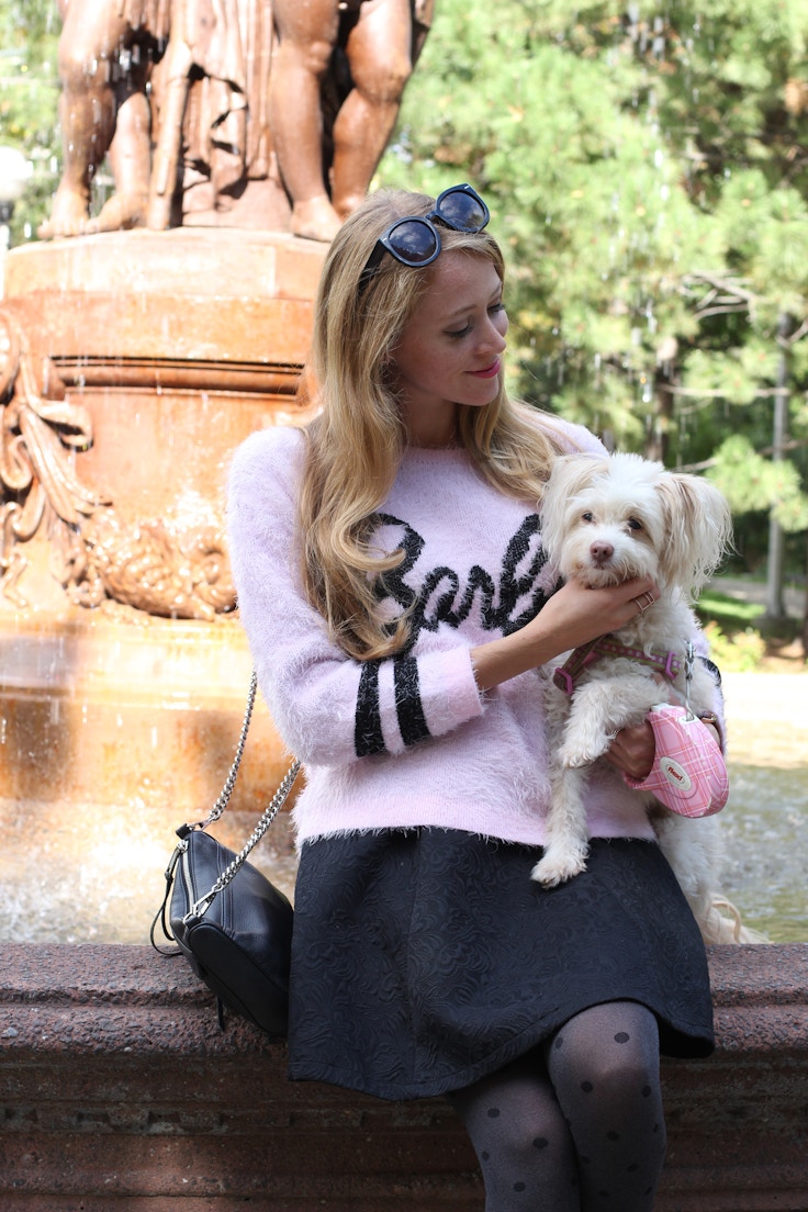 pink barbie sweater forever 21 rosie