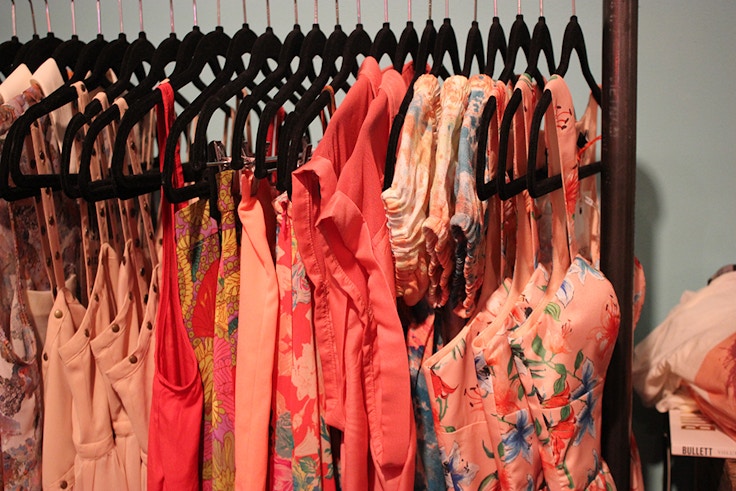 pink clothing rack