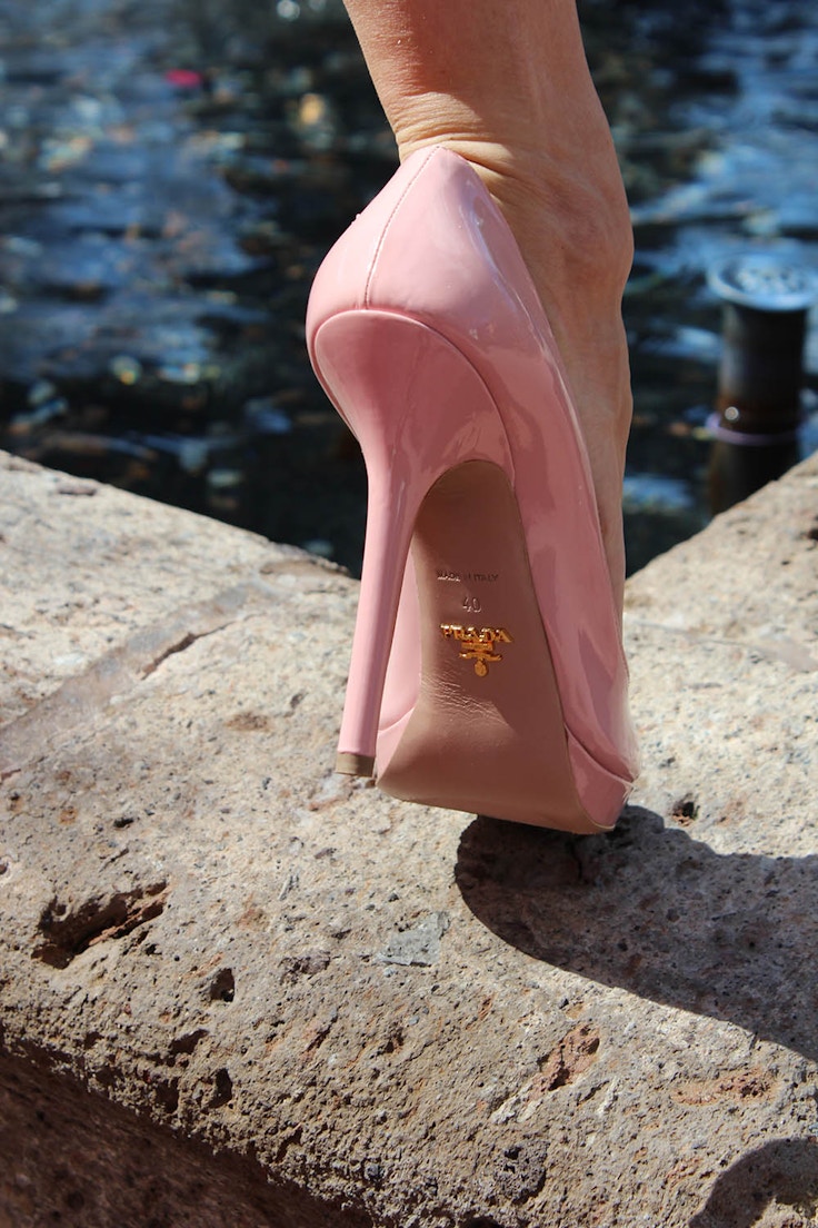 pink prada heels