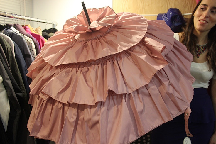 ruffle pink umbrella