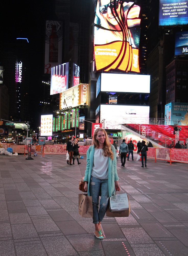 shopping in times square