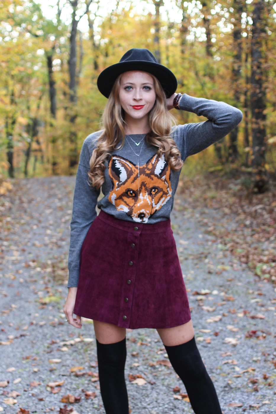 suede button skirt (4 of 5)