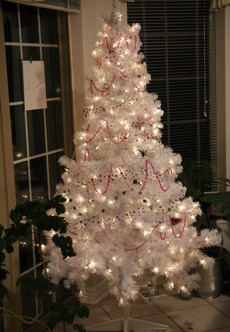 white christmas tree step 2