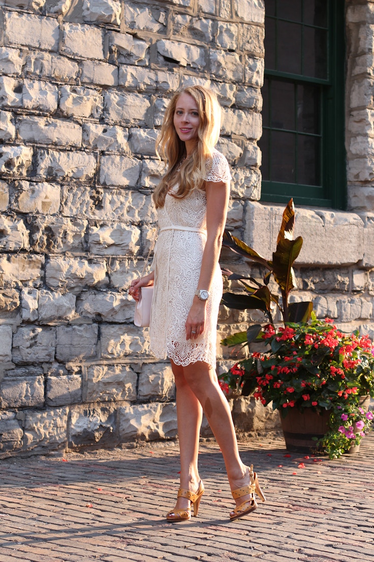 white lace zara dress
