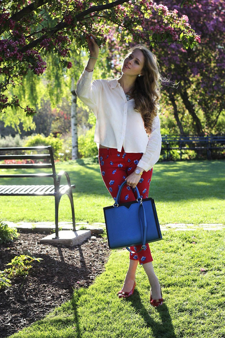 white red and blue outfit