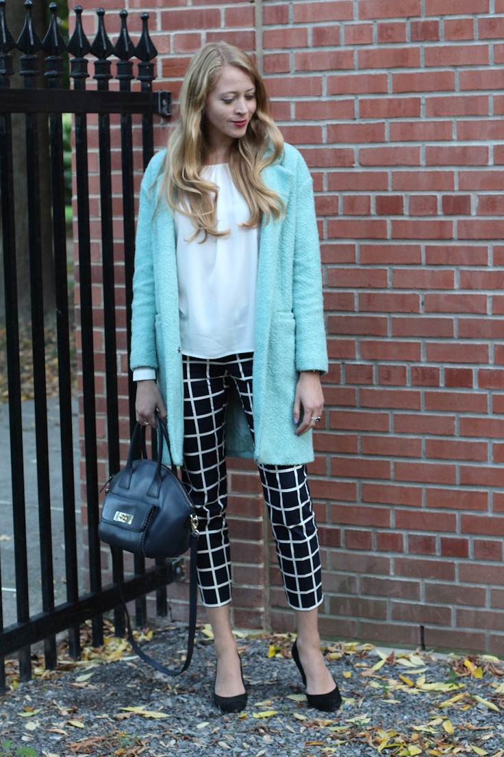 window pane print outfit