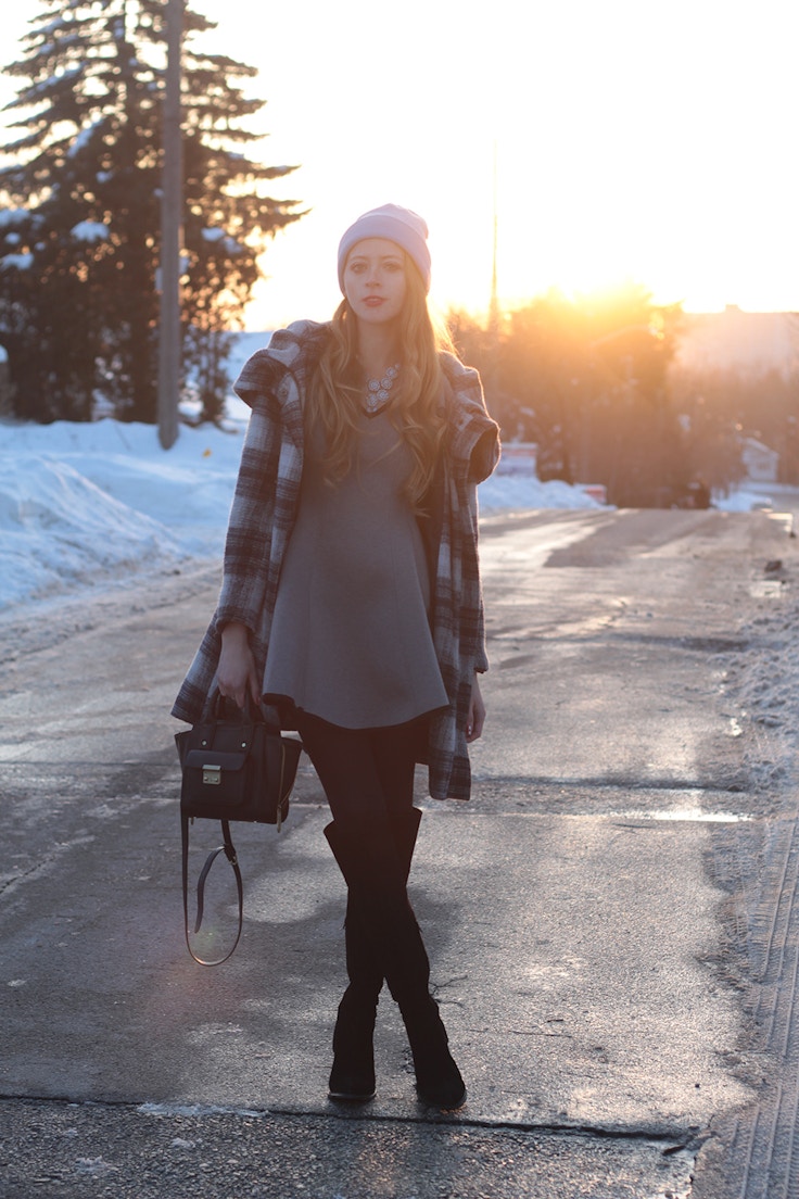 winter sunset outfit