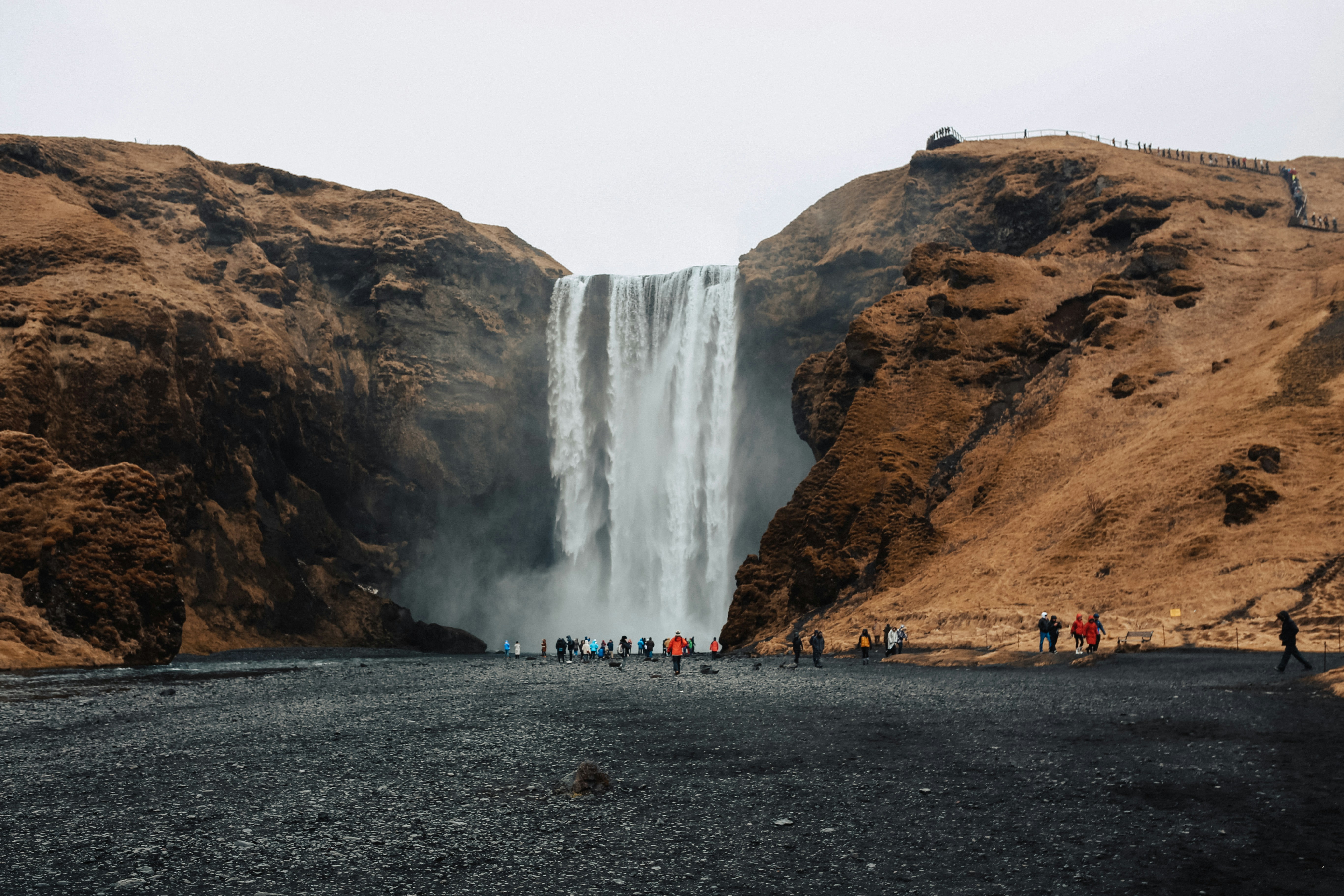Southern Iceland Vik Travel Itinerary: How to get to Skogafoss waterfall from Reykjavik by car: an easy 2 hour drive, this gorgeous waterfall is free to visit,