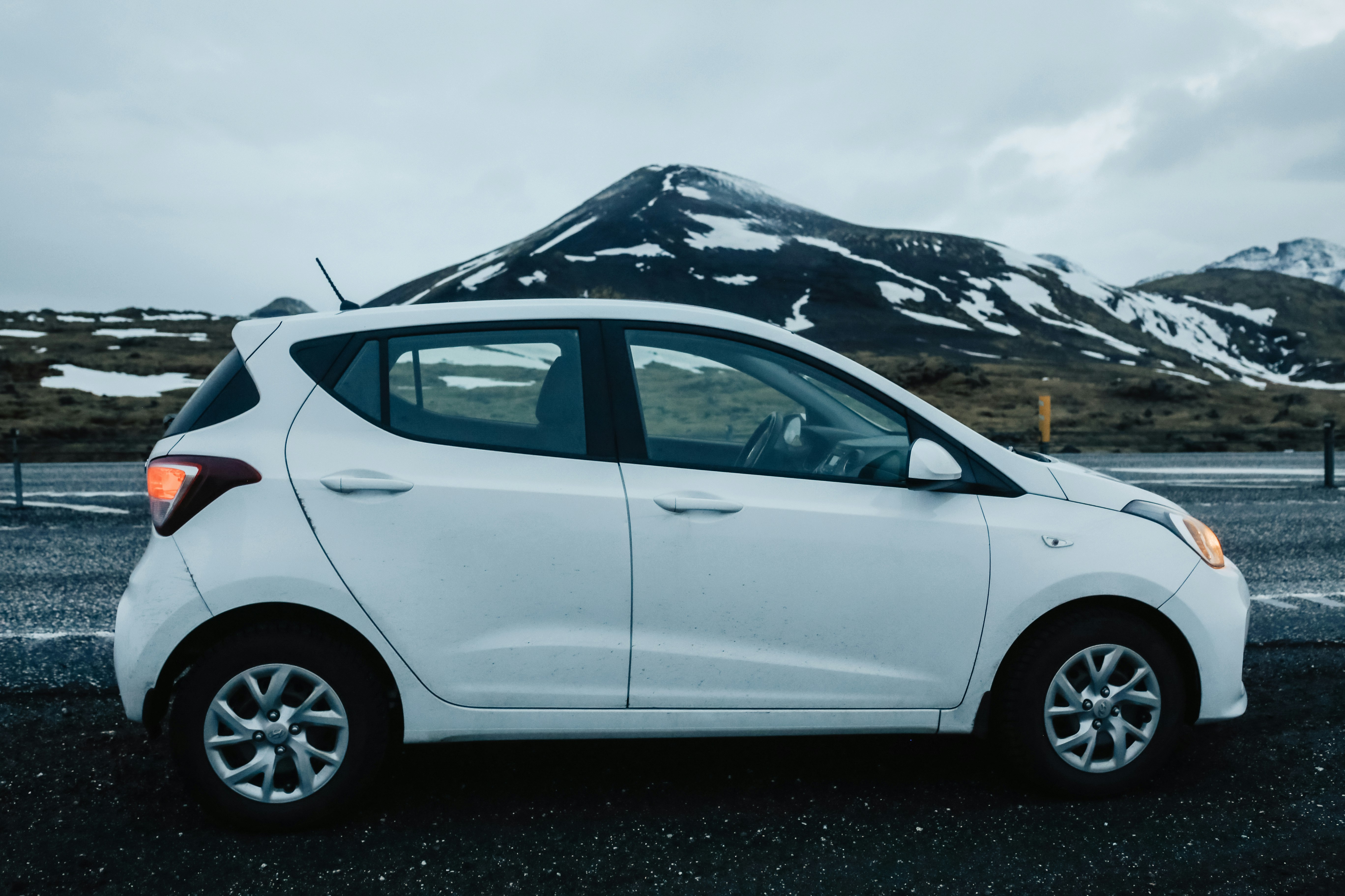 Our small rental car in Iceland