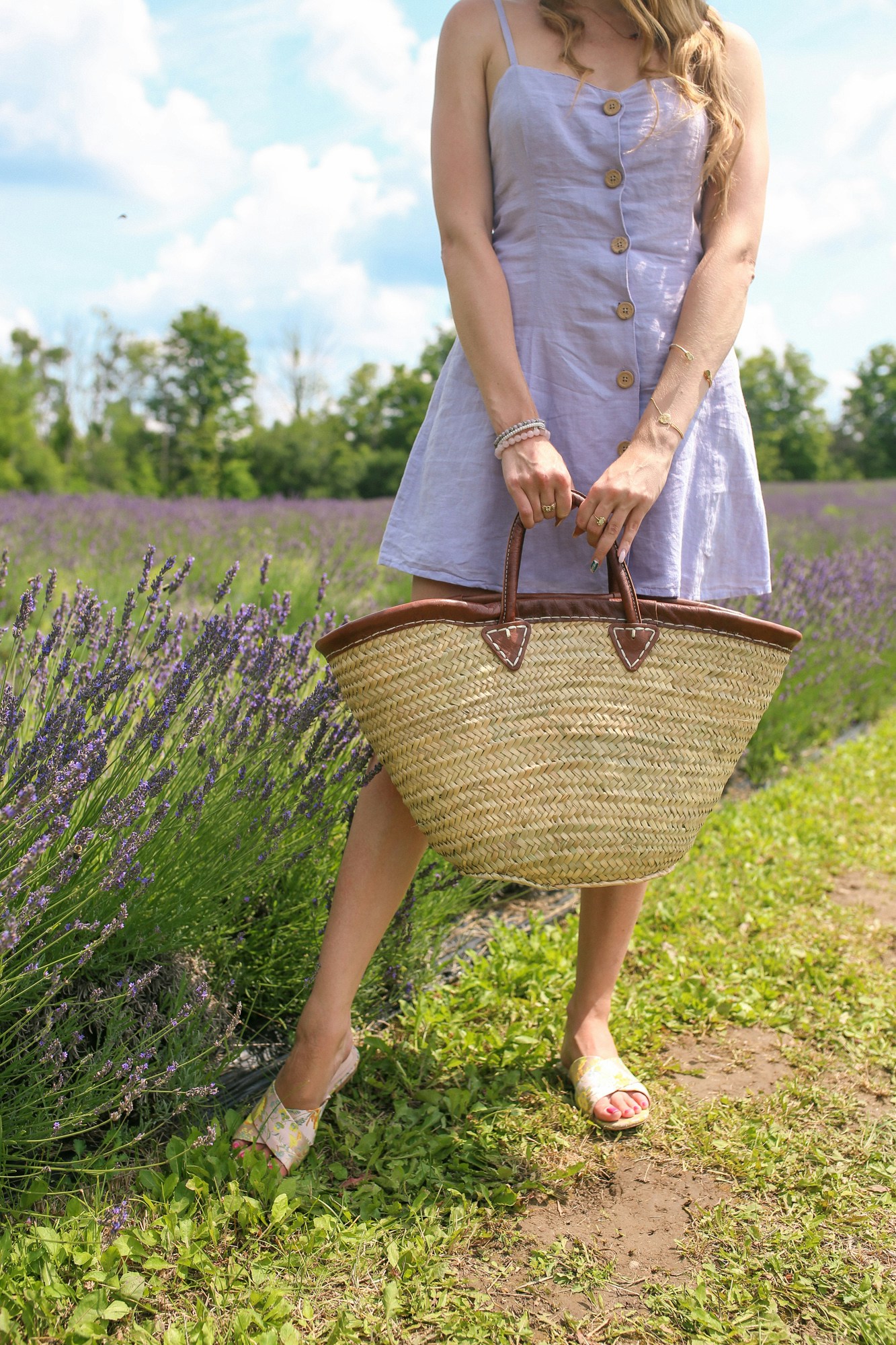 Straw market bag from Provence - perfect to visit a lavender field