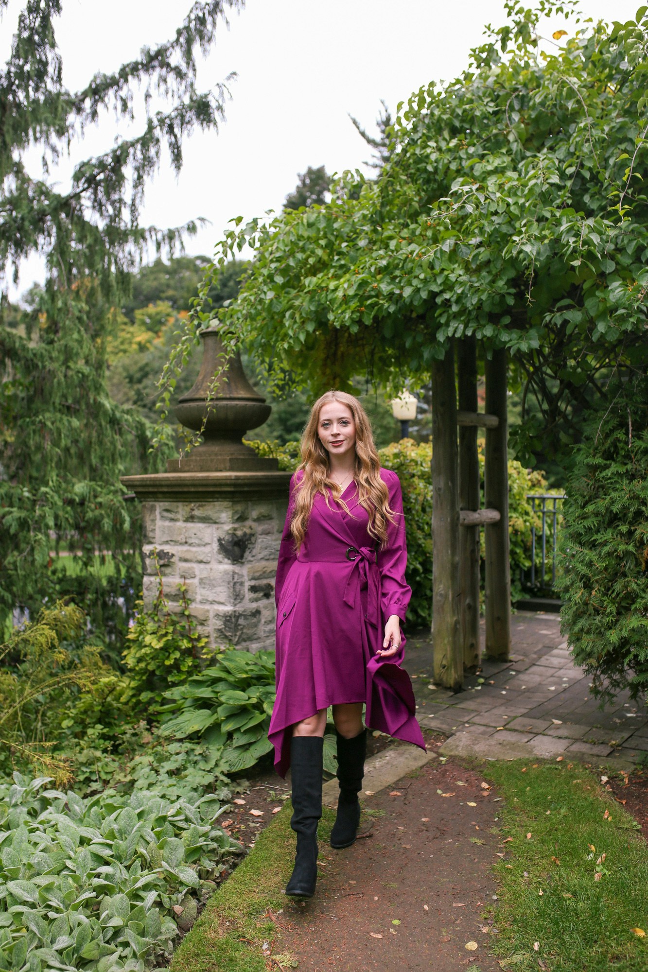 Chriselle Lim Collection Review: Wren Trench Dress and Unisa Indyia Over the Knee boots from DSW.