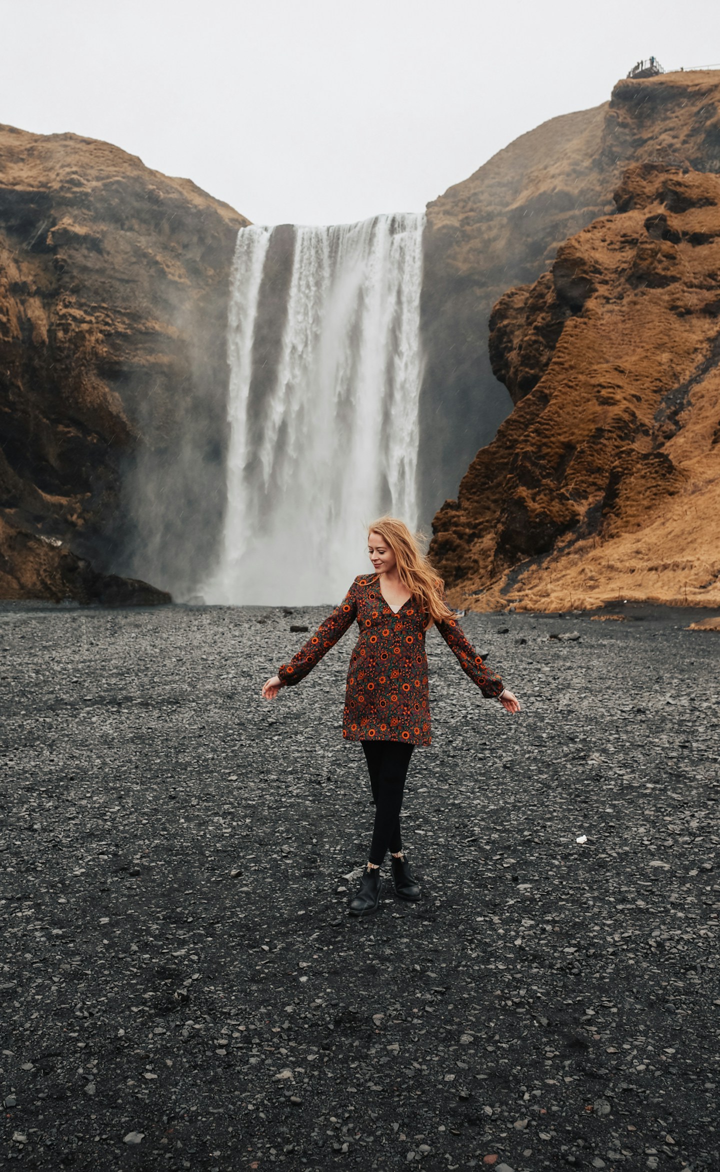 Southern Iceland Vik Travel Itinerary: Skógafoss waterfall is a gorgeous, natural waterfall in Southern Iceland. In March, there weren't too many crowds in the morning and the views of the falls were spectacular.