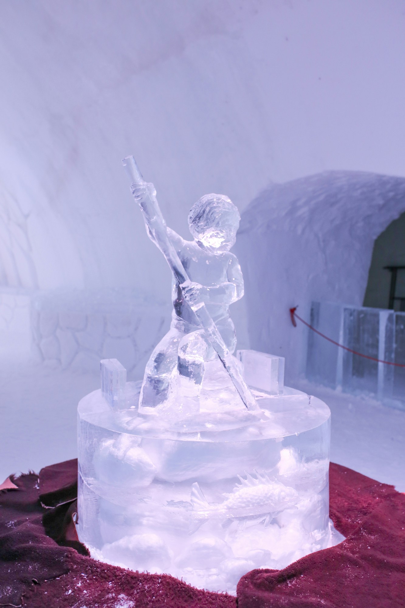 Ice sculptures are so beautiful and expertly crafted at the Hotel de Glâce near Quebec City. 