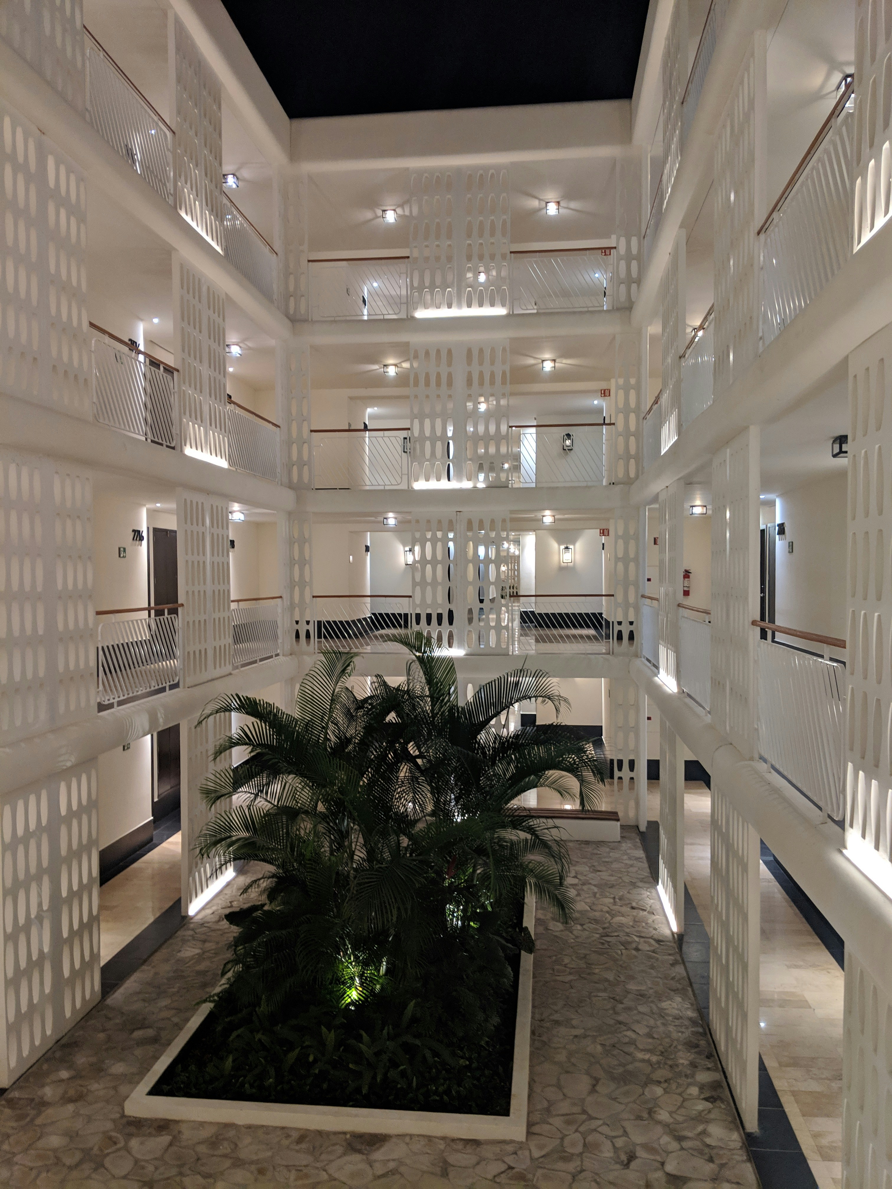 Chic white hotel design at Ocean Riviera Paradise All-Inclusive Resort