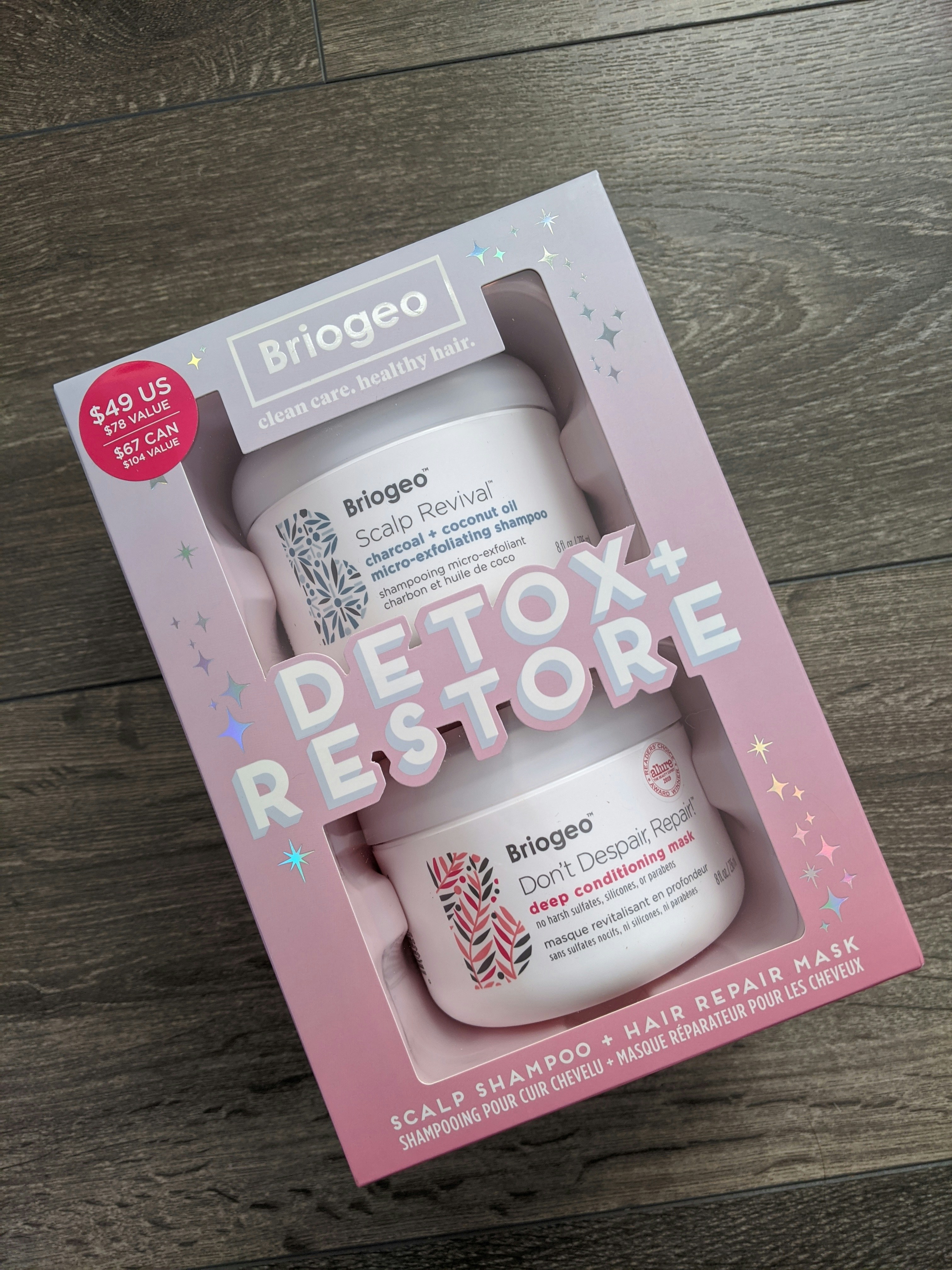 Briogeo Detox + Restore Value Set: the best hair mask and exfoliating shampoo from a black-owned cruelty-free brand. 