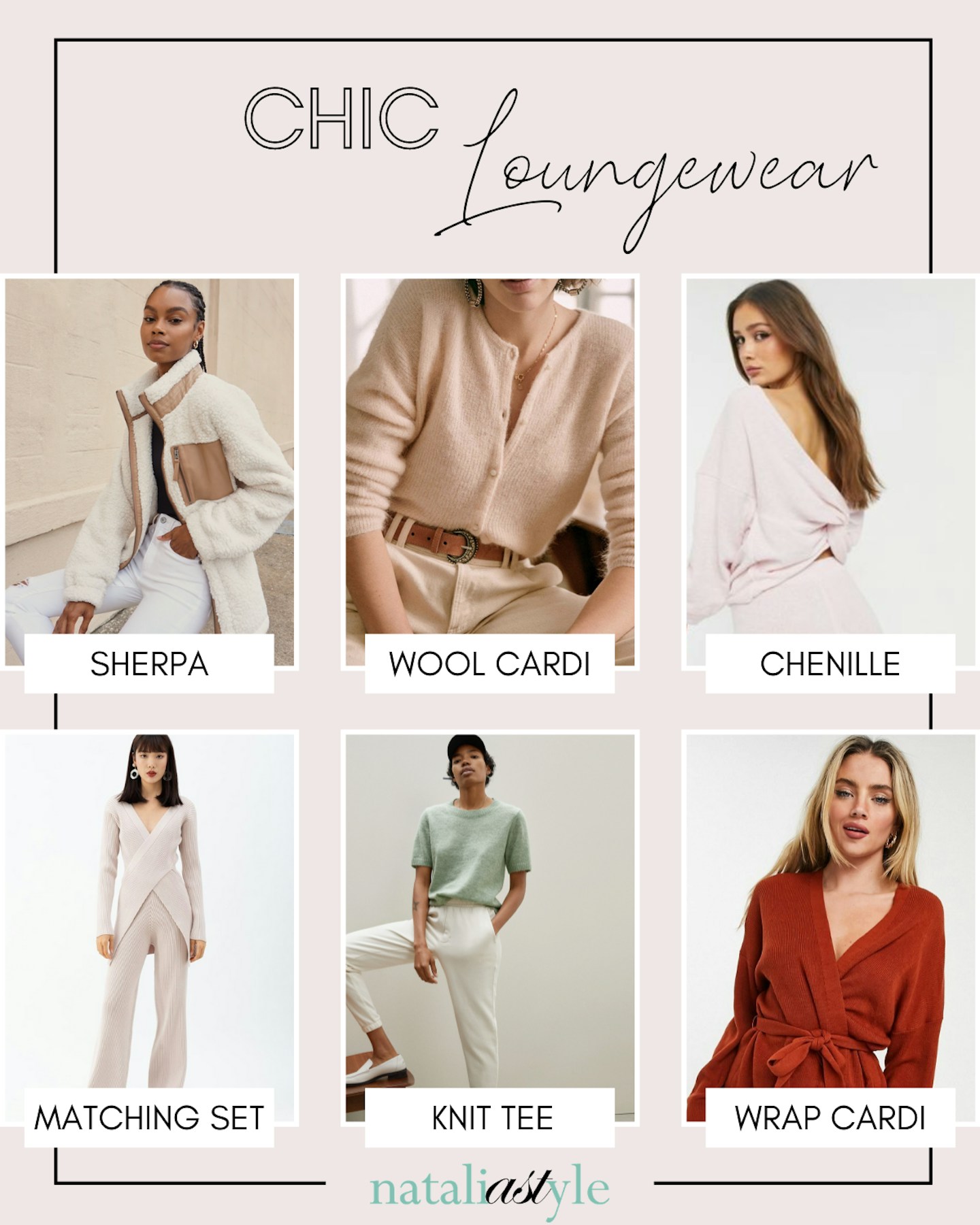 Looking for chic loungewear? I'm sharing a roundup of cozy clothes you can even wear on a zoom call. From chic cardigans to knit sweats, it's time to up your stay at home wardrobe game!