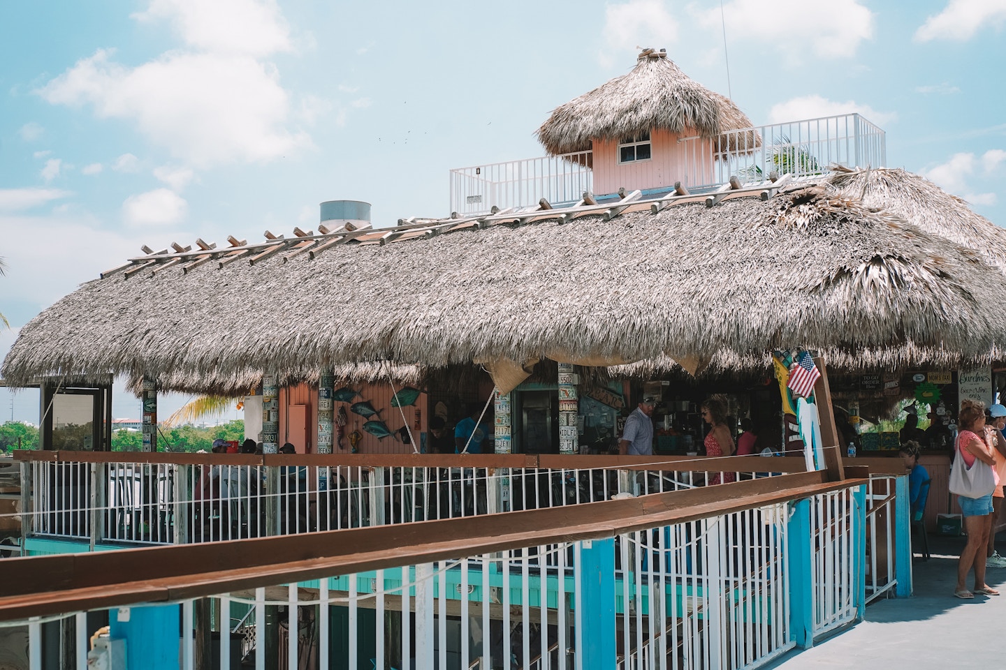 Burdines Waterfront Restaurant in Marathon Florida is a local tiki bar with excellent sandwiches, seafood and craft beers.